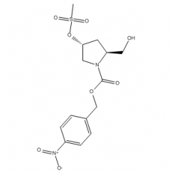 1-Pyrrolidinecarboxylic acid, 2-(hydroxymethyl)-4-[(methylsulfonyl)oxy]-, (4-nitrophenyl)methyl ester, (2S,4R)-