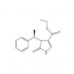 R-(+)-ethyl-1-(α-methylbenzyl)imidazole-2-mercapto-5- carboxylate
